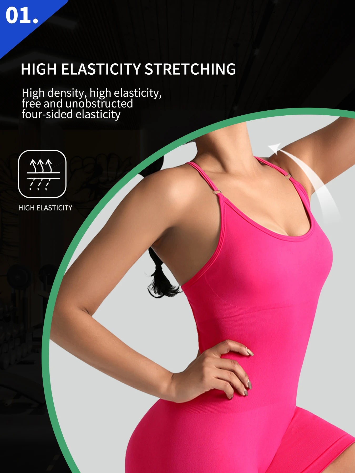 Women's Fitness Yoga Jumpsuit — Stretchy One-Piece Workout Bodysuit