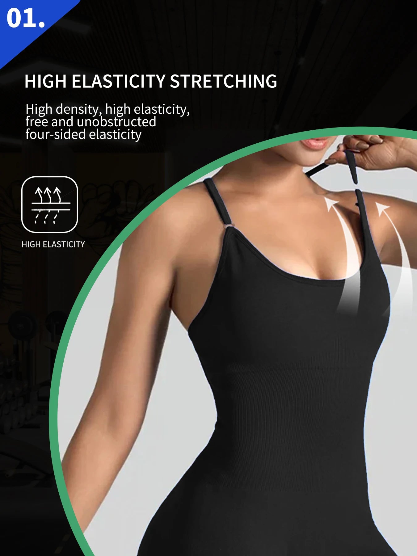 Women's Fitness Yoga Jumpsuit — Stretchy One-Piece Workout Bodysuit