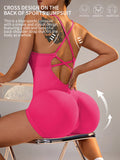 Women's Fitness Yoga Jumpsuit — Stretchy One-Piece Workout Bodysuit