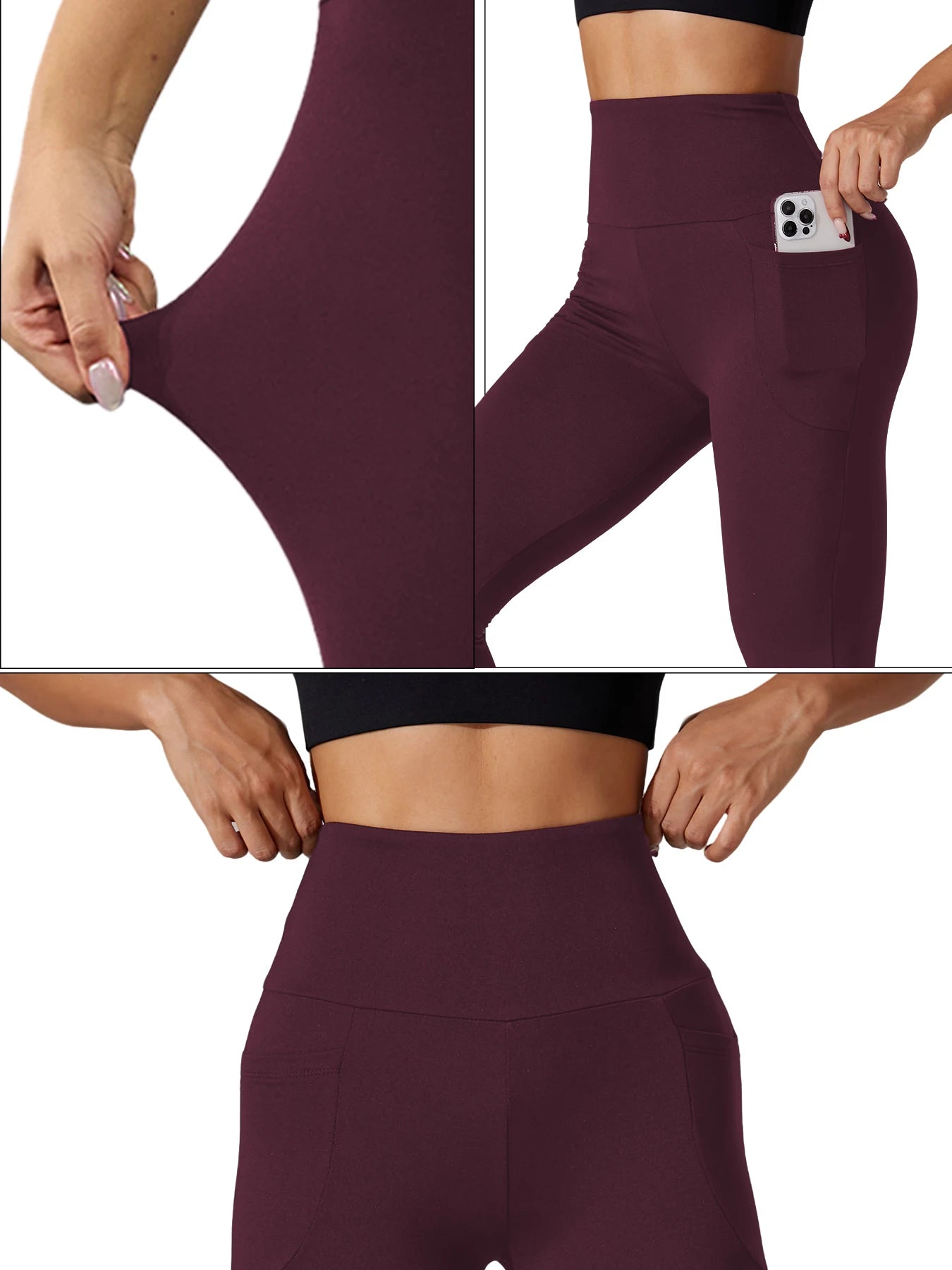 Women's High-Waist Tummy Control Leggings with Pockets