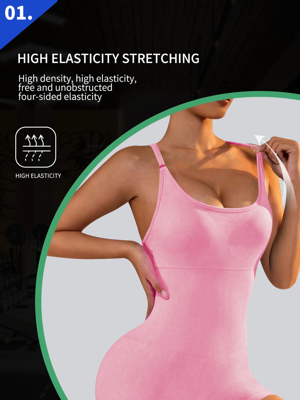 Women's Fitness Yoga Jumpsuit — Stretchy One-Piece Workout Bodysuit