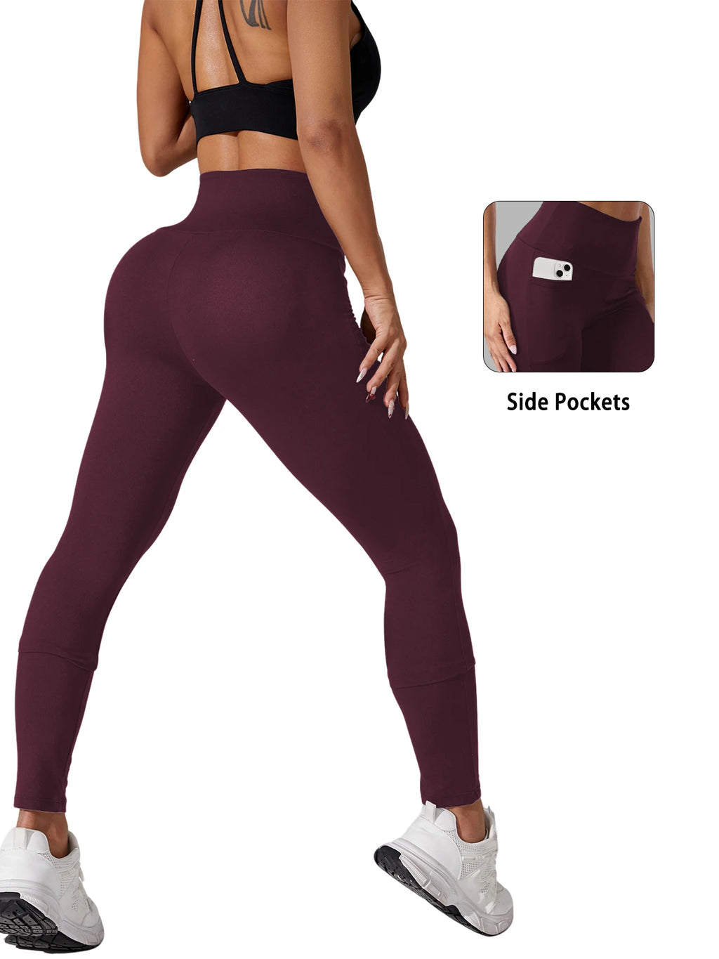 Women's High-Waist Tummy Control Leggings with Pockets