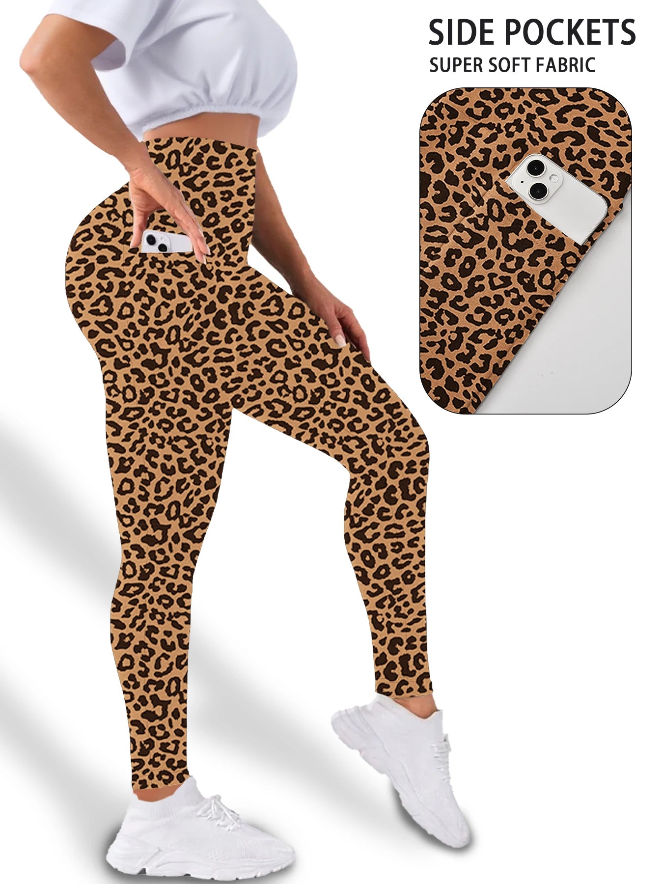 Women's High-Waist Tummy Control Leggings with Pockets